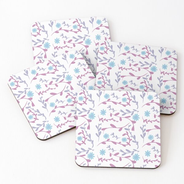 Item preview, Purples & Pinks with Blue Flowers designed and sold by CreateADesign.