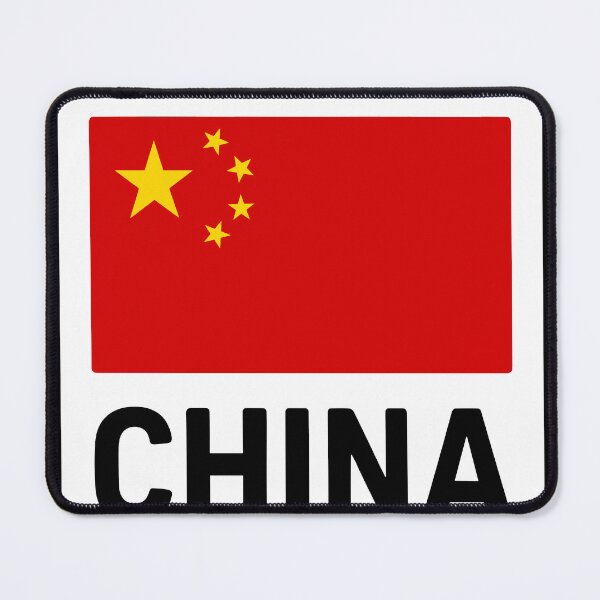 Item preview, Flag of China with 'Made in China' label highlighting national origin of products and goods manufactured in the country designed and sold by Jetgreenstudio.
