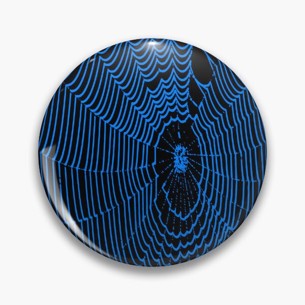 Item preview, Artistic Halloween Spider Cobweb Doodle In Blue designed and sold by taiche.