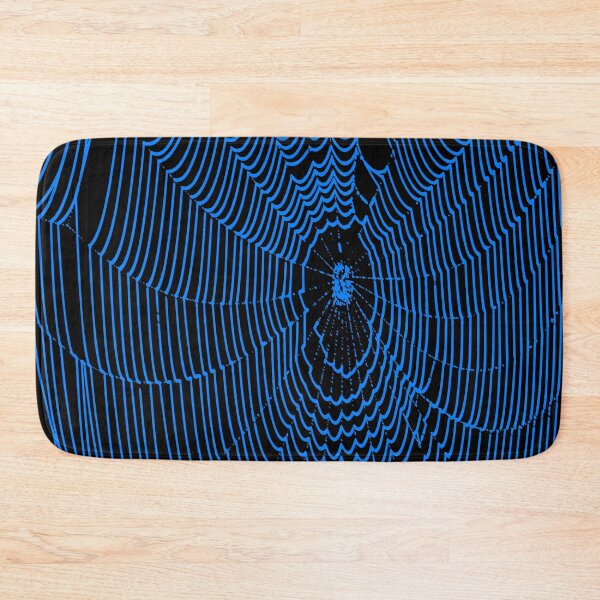 Item preview, Artistic Halloween Spider Cobweb Doodle In Blue designed and sold by taiche.