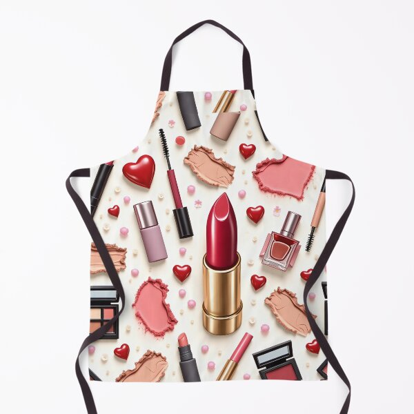 Item preview, Makeup Lover Seamless Pattern - Lipstick, Eyeshadow, Nail Polish & Hearts Beauty Design designed and sold by K@raksnalee.