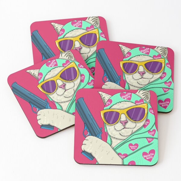 Item preview, Pew Pew Meow Meow – Funny Gun-Toting Cat in Shades designed and sold by Diltoons.