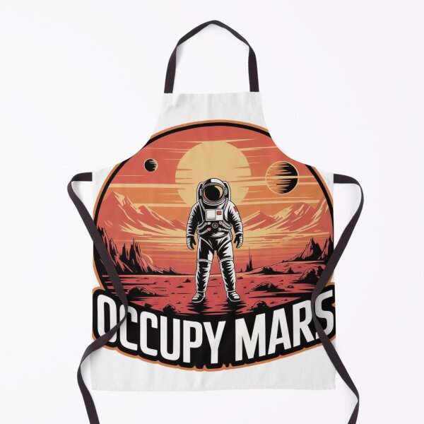 Item preview, Occupy Mars – Retro Sci-Fi Astronaut on Martian Landscape designed and sold by InspirePrints.CT.