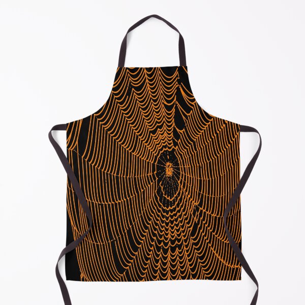Item preview, Artistic Halloween Spider Cobweb Doodle In Orange designed and sold by taiche.