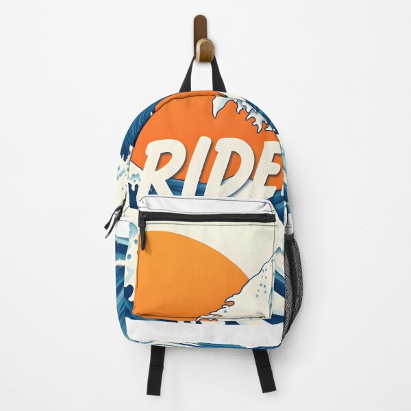Item preview, Japanese Wave Typography Art - Ride The Wave designed and sold by ARJ-Fashion.