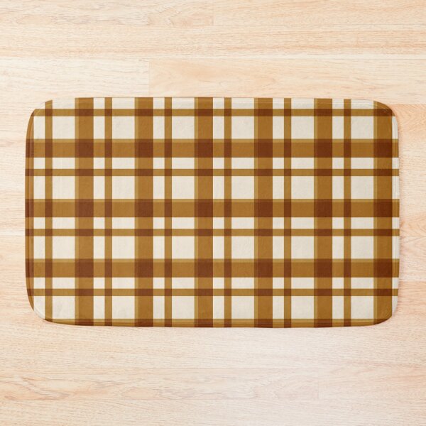 Item preview, Warm Brown and Cream Rustic Plaid Check Pattern designed and sold by DColourMuse.