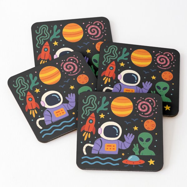 Item preview, Retro Cosmic Explorer & Alien Friends designed and sold by zzz888.