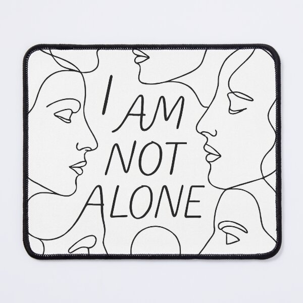 Item preview, Minimalist Line Art Faces - I Am Not Alone designed and sold by ARJ-Fashion.