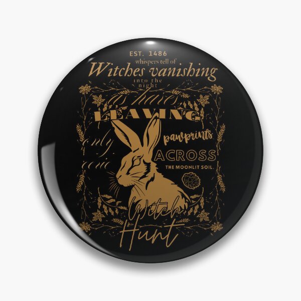 Item preview, Botanical Hare with 1486 Witch Hunt Folklore in Vintage Brown and Black Style designed and sold by SplashTastic.