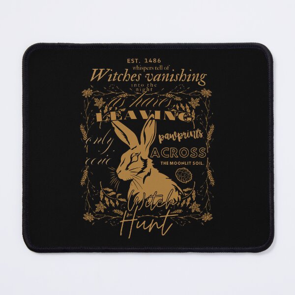 Item preview, Botanical Hare with 1486 Witch Hunt Folklore in Vintage Brown and Black Style designed and sold by SplashTastic.