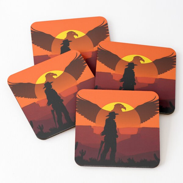 Item preview, Desert Eagle Cowboy Silhouette Sunset Art designed and sold by ARJ-Fashion.