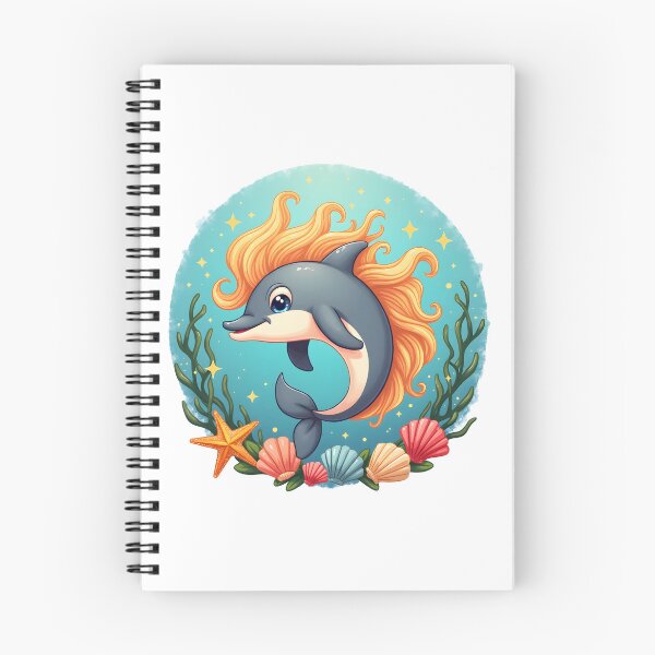 Item preview,  A smiling dolphin with a flowing, wavy mane designed and sold by Marcu Ioachim.
