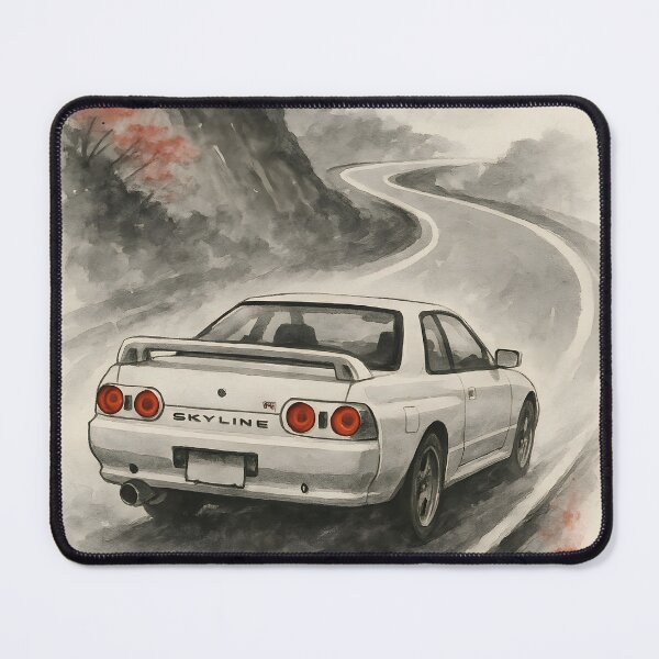 Item preview, White R32 JDM Legend – Ink Style Mountain Run designed and sold by SakuraSpeed.