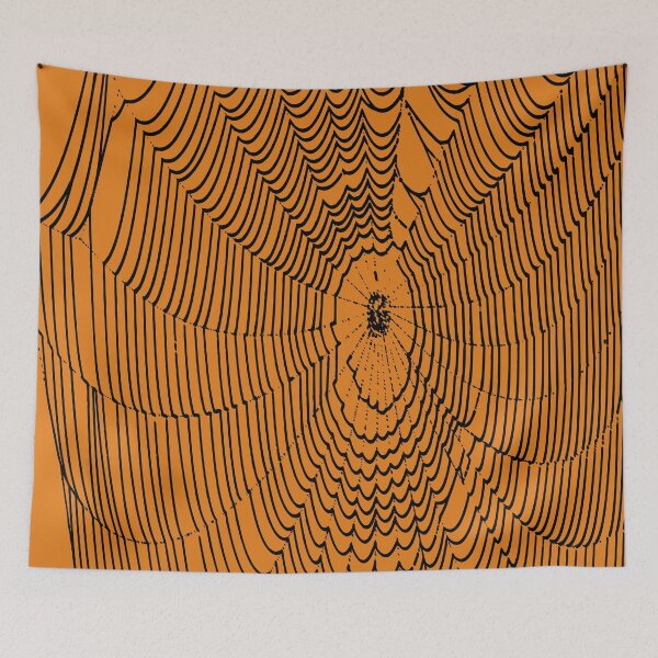 Item preview, Artistic Halloween Spider Cobweb Doodle In Black designed and sold by taiche.