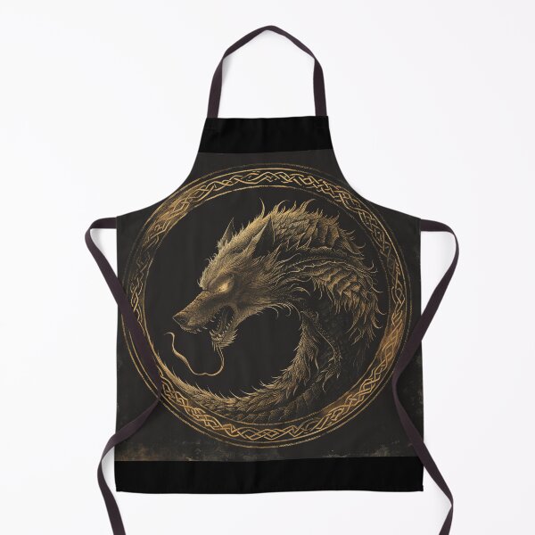 Artikelvorschau, Ouroboros von Walhalla – Goldener Wolfsdrache entworfen und verkauft von ArgentoArt.