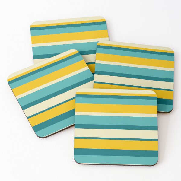 Item preview, Vibrant Horizontal Stripes in Yellow and Teal designed and sold by ChantellaGF.