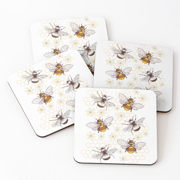 Item preview, Honey Bees, Bumblebees, Honeycomb, Daisy, Nature  designed and sold by AASparksDesigns.