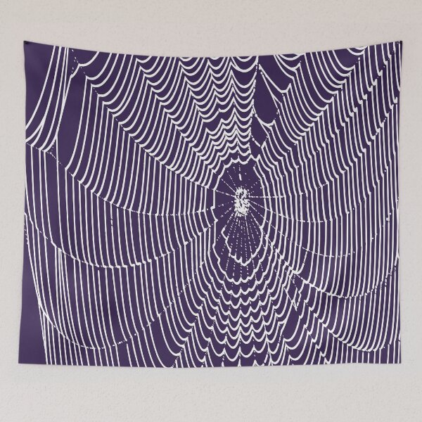 Item preview, Artistic Halloween Spider Cobweb Doodle In White designed and sold by taiche.