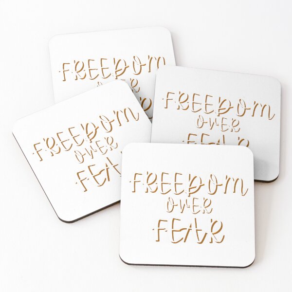 Item preview, Freedom over FEAR- motivation quote for girl bosses, women entreprenuers designed and sold by BossBabe Prints.
