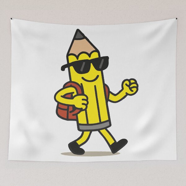 Item preview, Cool Cartoon Pencil on the Go – Fun Back to School Design designed and sold by DKunic.