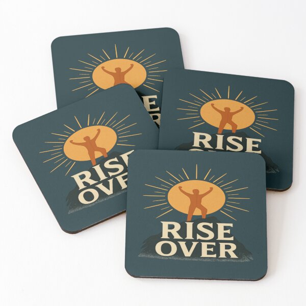 Item preview, Rise Over – Motivational Sun & Mountain Silhouette Design designed and sold by JM Language Service.