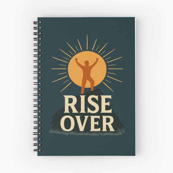 Item preview, Rise Over – Motivational Sun & Mountain Silhouette Design designed and sold by JM Language Service.