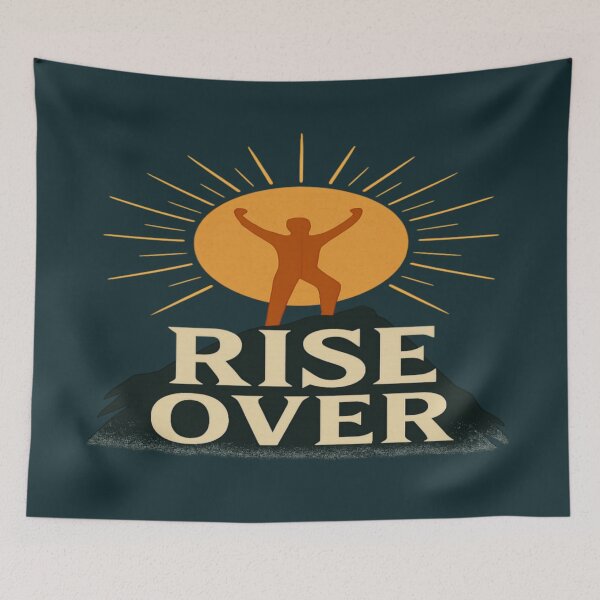 Item preview, Rise Over – Motivational Sun & Mountain Silhouette Design designed and sold by JM Language Service.