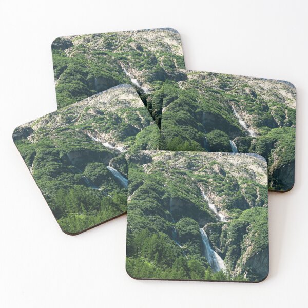 Item preview, Majestic Swiss Waterfall in Alpine Mountains designed and sold by alicjamiekina.