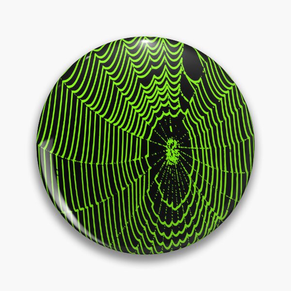 Item preview, Artistic Halloween Spider Cobweb Doodle In Green designed and sold by taiche.