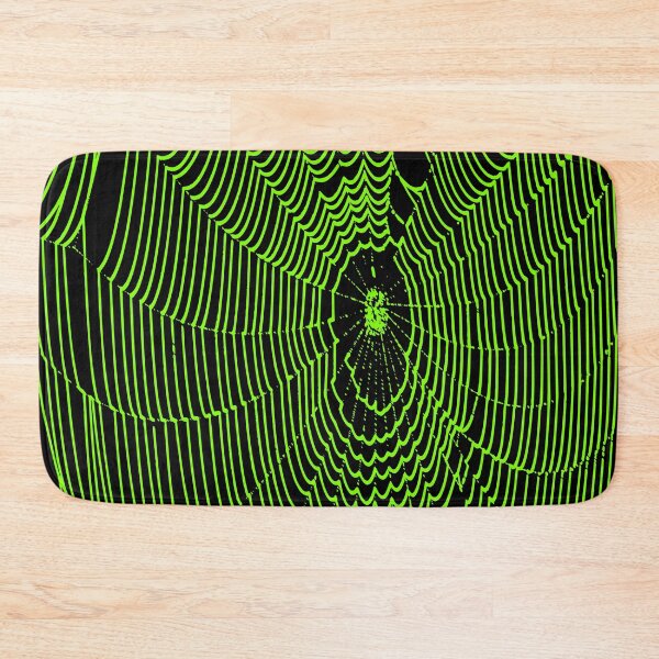 Item preview, Artistic Halloween Spider Cobweb Doodle In Green designed and sold by taiche.