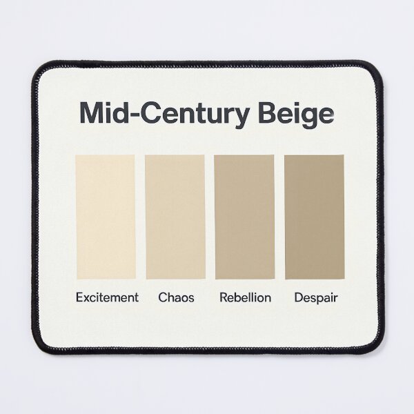 Item preview, Mid-Century Beige Emotional Swatches – Minimalist Satire Art Print designed and sold by WhisperFrame.
