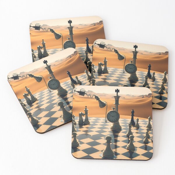 Item preview, Surreal Chess Dalí Inspired Melting Game Art designed and sold by ARJ-Fashion.