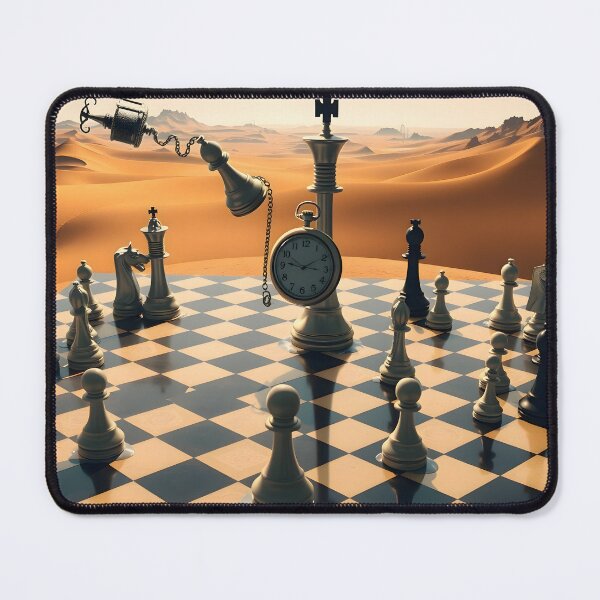 Item preview, Surreal Chess Dalí Inspired Melting Game Art designed and sold by ARJ-Fashion.