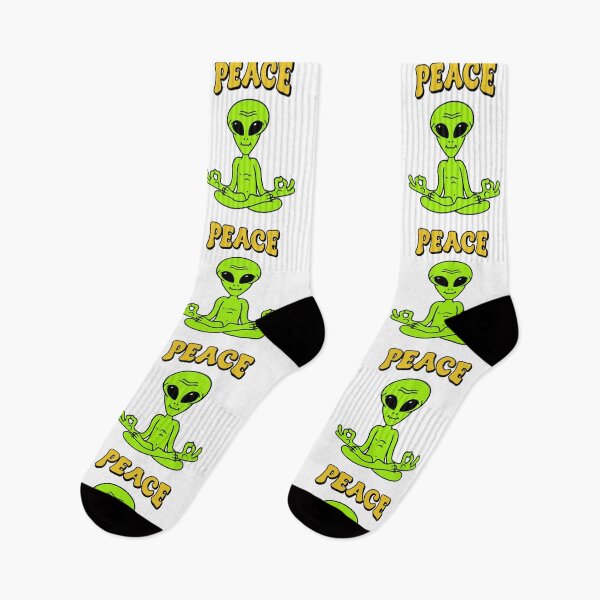 Item preview, Peace, Zen, Alien, chill, hippie, Funnyfits70, retro, vintage, meme, funny, humor designed and sold by FunnyFits70.