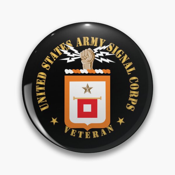 Artikelvorschau, Armee – Veteran des US Army Signal Corps mit Signal-COA ohne Hintergrund, 300 Stück entworfen und verkauft von Military Insignia Products.