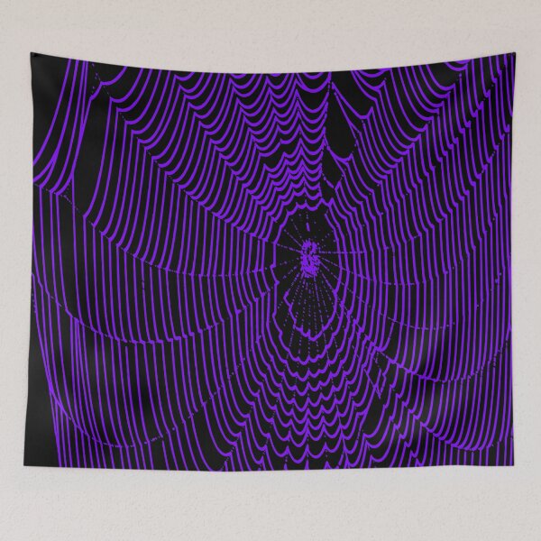 Item preview, Artistic Halloween Spider Cobweb Doodle In Lilac designed and sold by taiche.
