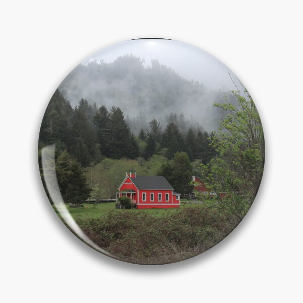 Item preview, Foggy Forest and a Red Barn in California  designed and sold by Lucidesigns.