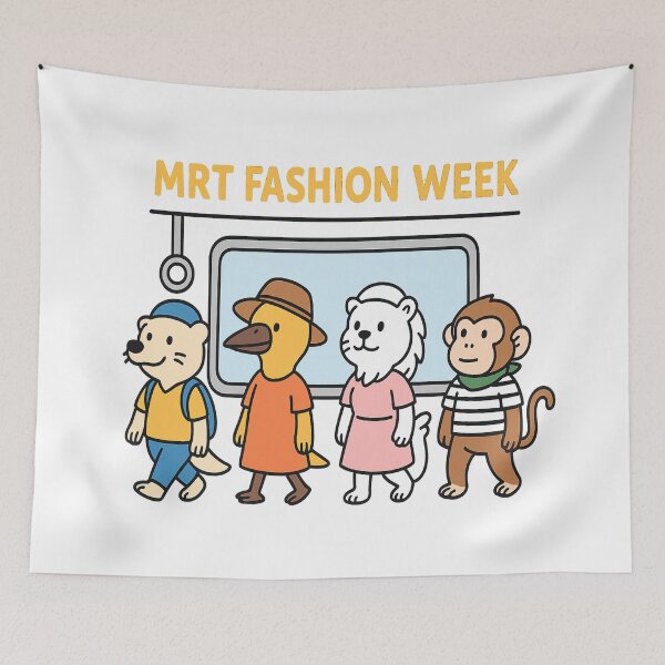 Item preview, MRT Fashion Week: Singapore Cityscape Subway Style  designed and sold by Globalcitytees.
