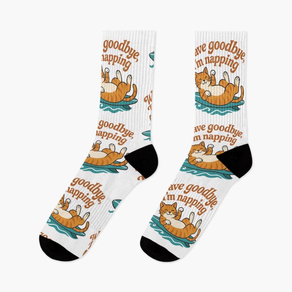 Item preview, Cat on Surfboard Waves Goodbye Nap designed and sold by Vortex shop.