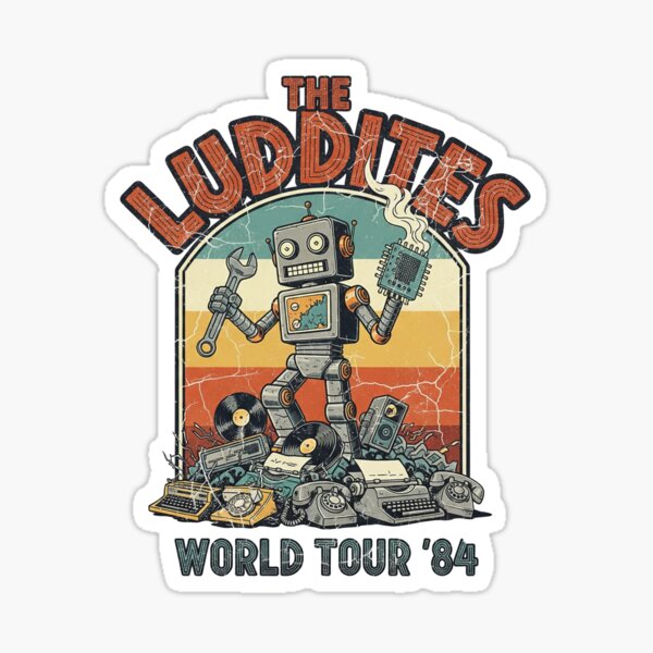 Item preview, The Luddites World Tour '84 – Retro Robot vs Technology designed and sold by EchoVisions.