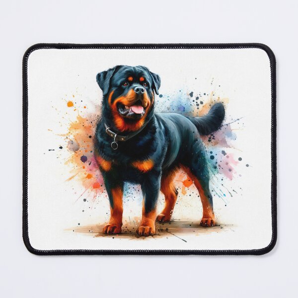 Item preview, Rottweiler Watercolor Portrait designed and sold by paulrommer.
