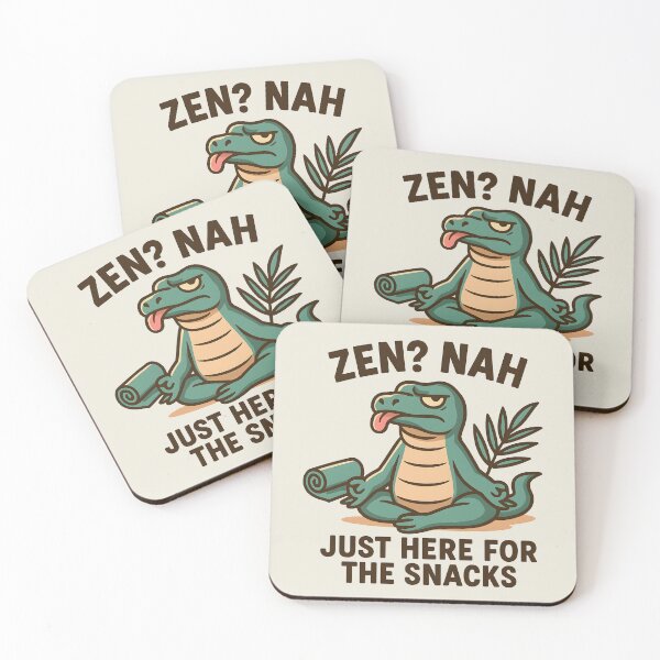 Item preview, Zen? Nah – Just Here for the Snacks Funny Komodo Dragon Yoga Design designed and sold by Place-Heritages.