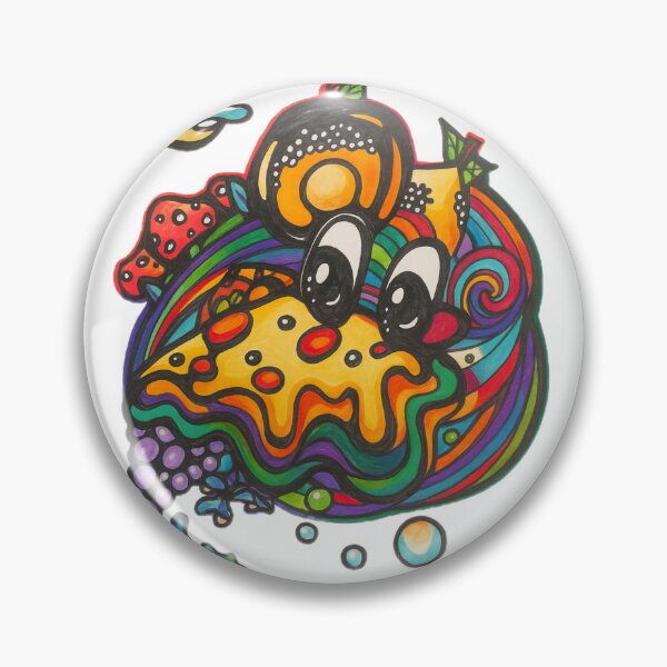 Item preview, Trippy Surreal Pizza Psychedelic Rainbow Dark Art  designed and sold by Lucidesigns.