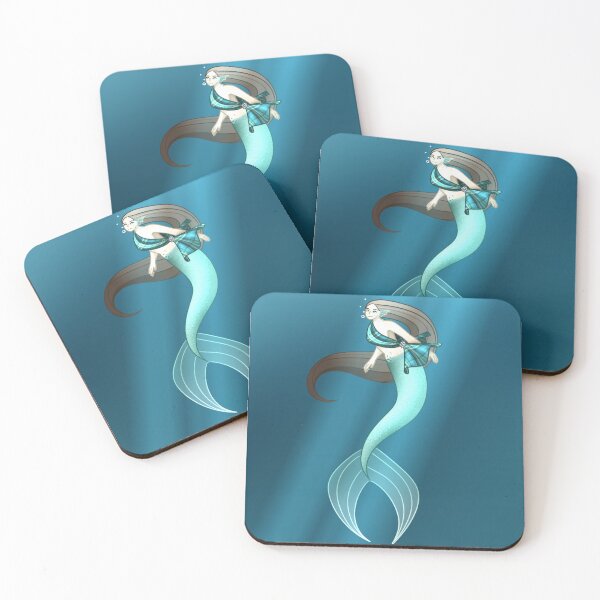 Item preview, scottish blue mermaid designed and sold by victorian-era-frog.