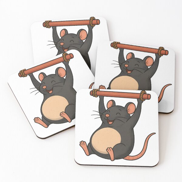 Item preview, Cute Black Rat Ninja Warrior Challenge designed and sold by Unsure-Squash.