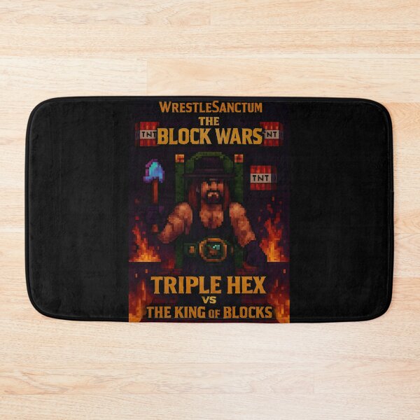 Item preview, Triple Hex – Pixel Art Wrestling Poster (Block Wars Series) designed and sold by WhisperFrame.