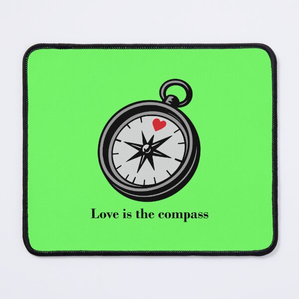 Item preview, Minimalist Compass Drawing with Heart Symbol designed and sold by Ovitees.