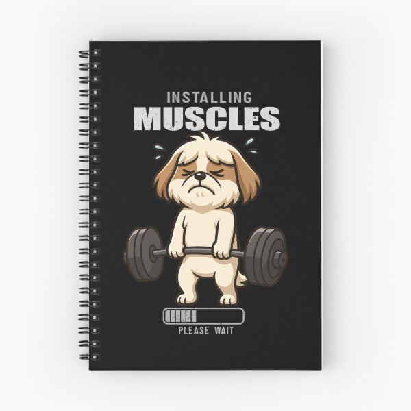 Item preview, Funny Shih Tzu Installing Muscles Deadlift Workout Fitness Mom Dad Kids designed and sold by rafaeltto.
