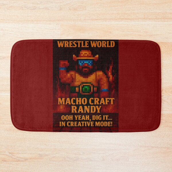 Item preview, Macho Craft Randy – Pixel Wrestling Poster designed and sold by WhisperFrame.