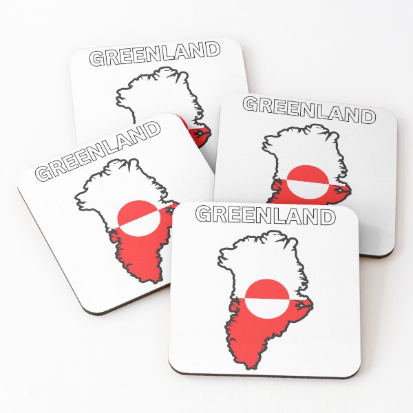 Item preview, Greenland Flag Map Design designed and sold by atomstartup.